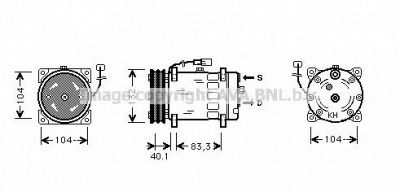 AVA QUALITY COOLING mnak047 -  Компрессор, кондиционер